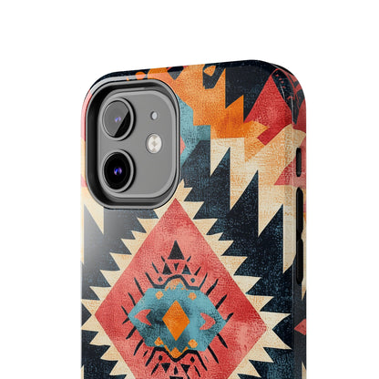 Bold Aztec Pattern Tough iPhone Case – Vibrant Geometric Design, Dual - Layer Protection - BOGO Cases