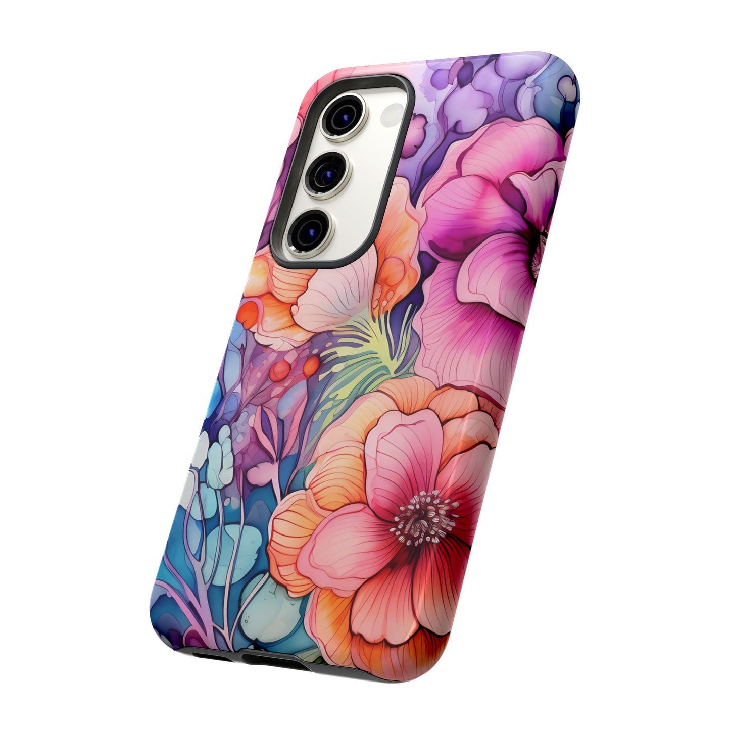 Bright Watercolor Floral Splash iPhone Series Case – Bold Artistic Design