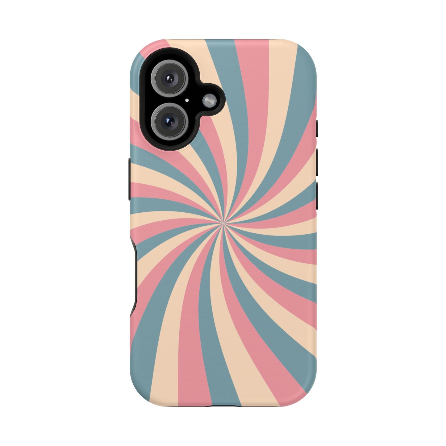 Vintage Pastel Swirl MagSafe iPhone Case – Dual-Layer Protection with 70s-Inspired Design