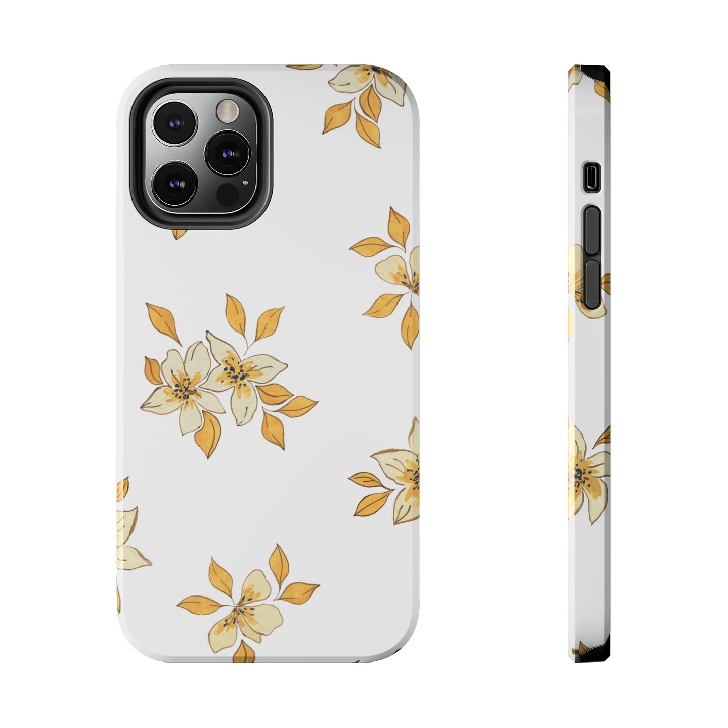 Delicate Yellow Blossom iPhone Case – Minimalist Floral Design with Matte Finish