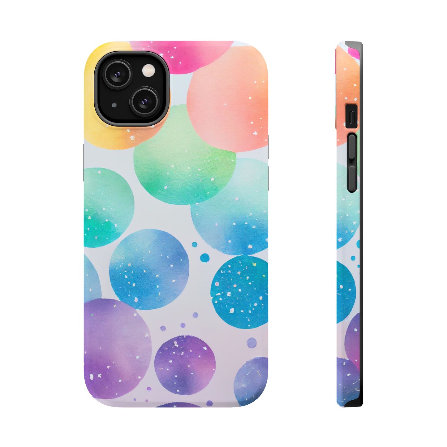 Pastel Galaxy Bubbles  MagSafe iPhone Case – Slim Design, Glossy Finish