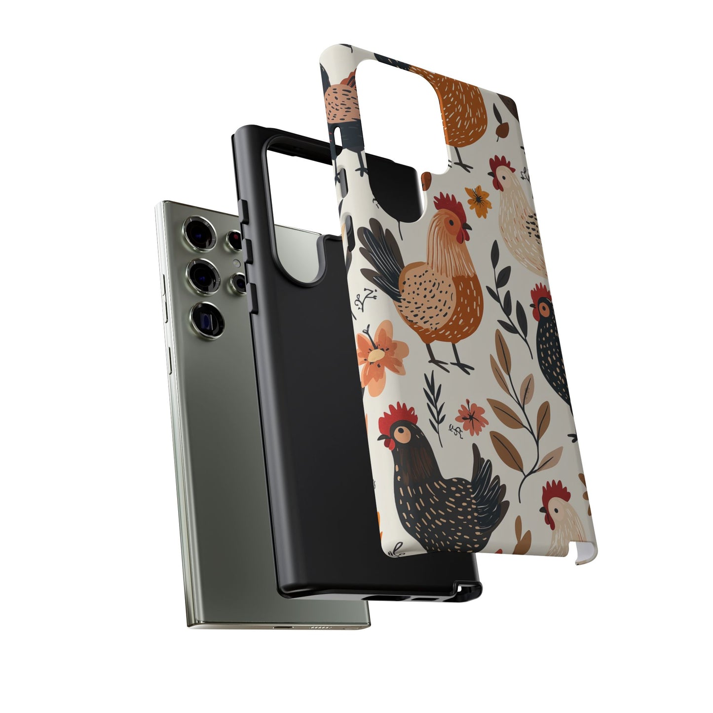 Samsung Galaxy Case: Cluckin' Vintage – Chickens & Leaves