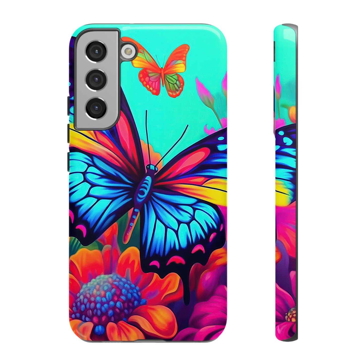 Vivid Butterfly & Floral Burst - Samsung Galaxy Case - BOGO Cases