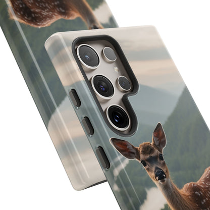 Majestic Fawn Overlooking Mountain Vista Samsung Galaxy Case