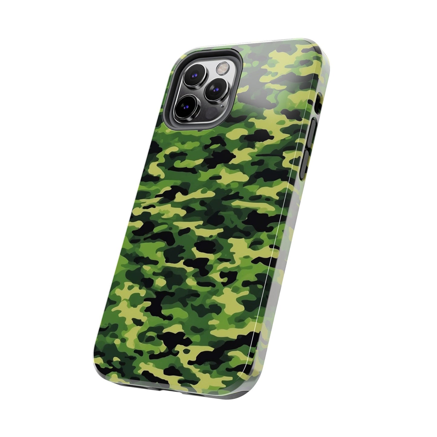 Green Woodland Camouflage – iPhone Case, Sleek and Durable Design