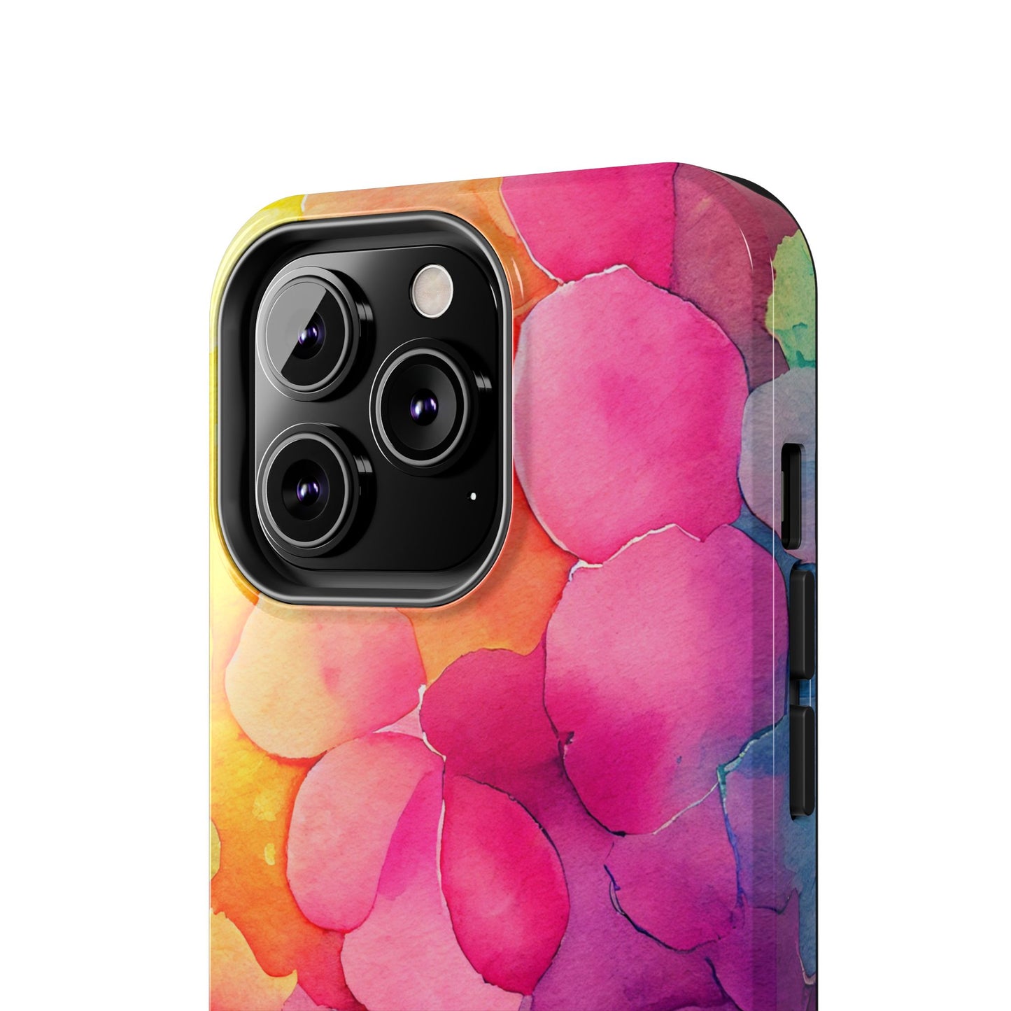 Sunset Petals Watercolor iPhone Case – Slim Design, Glossy Finish