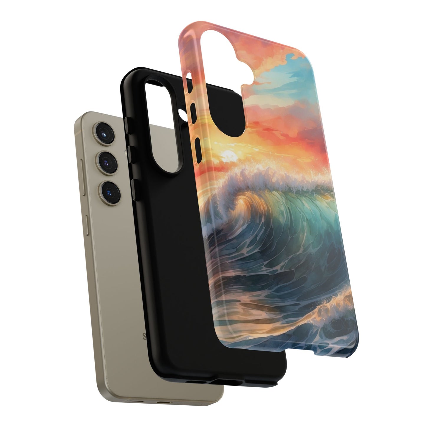 Ocean Wave Sunset Samsung Galaxy Case – Vibrant Coastal Art Design