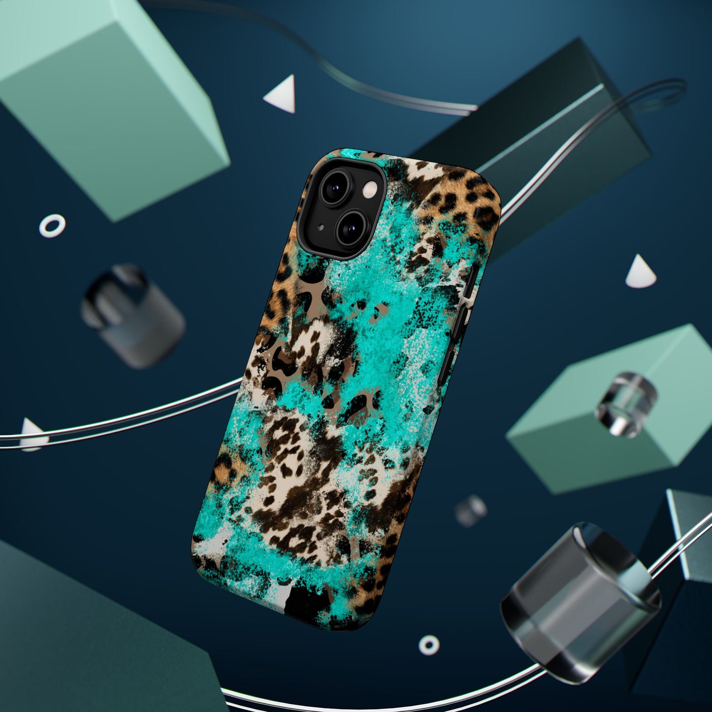 Aqua Splash Leopard - MagSafe iPhone Series Case