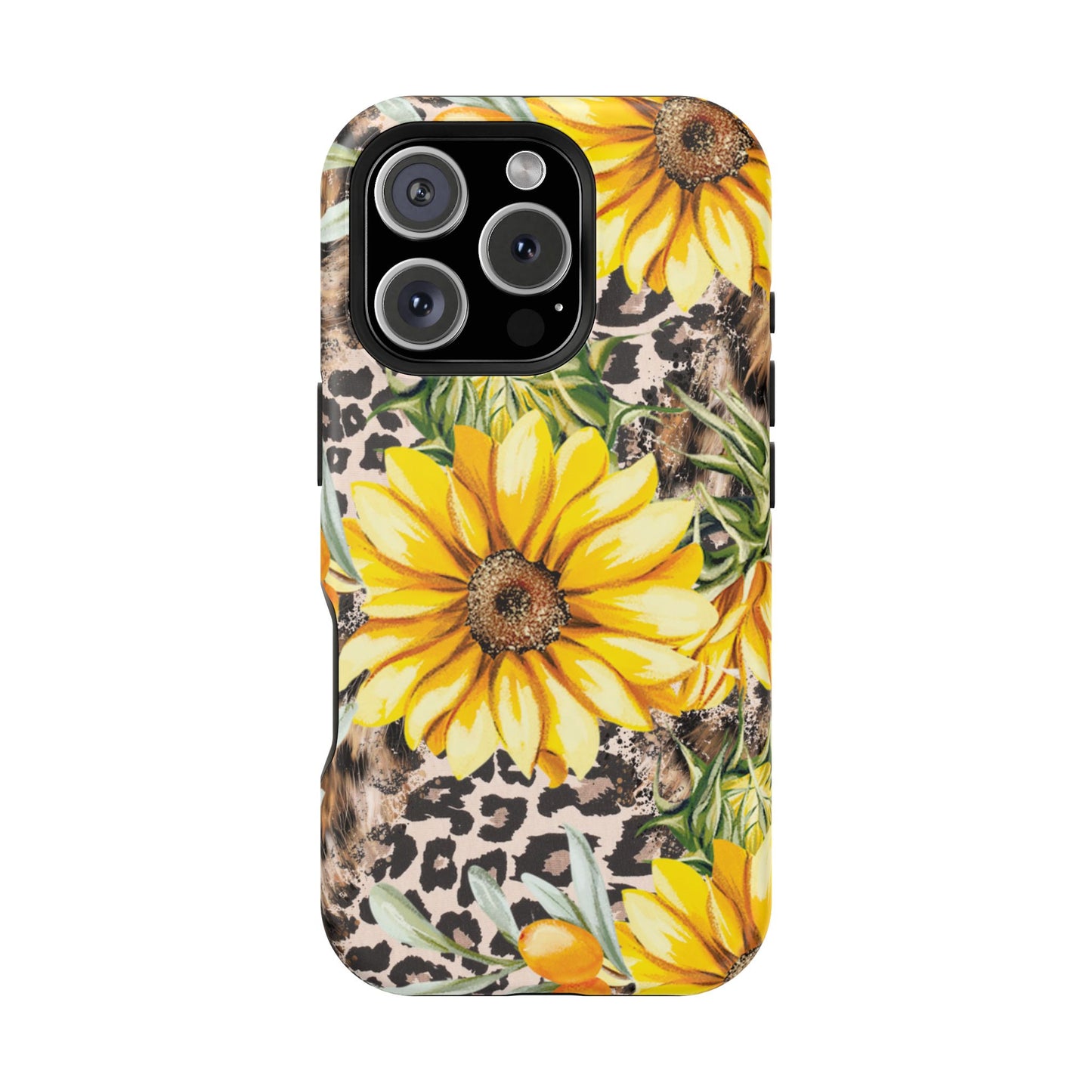 Leopard Sunflower Chic - MagSafe  iPhone Series Case