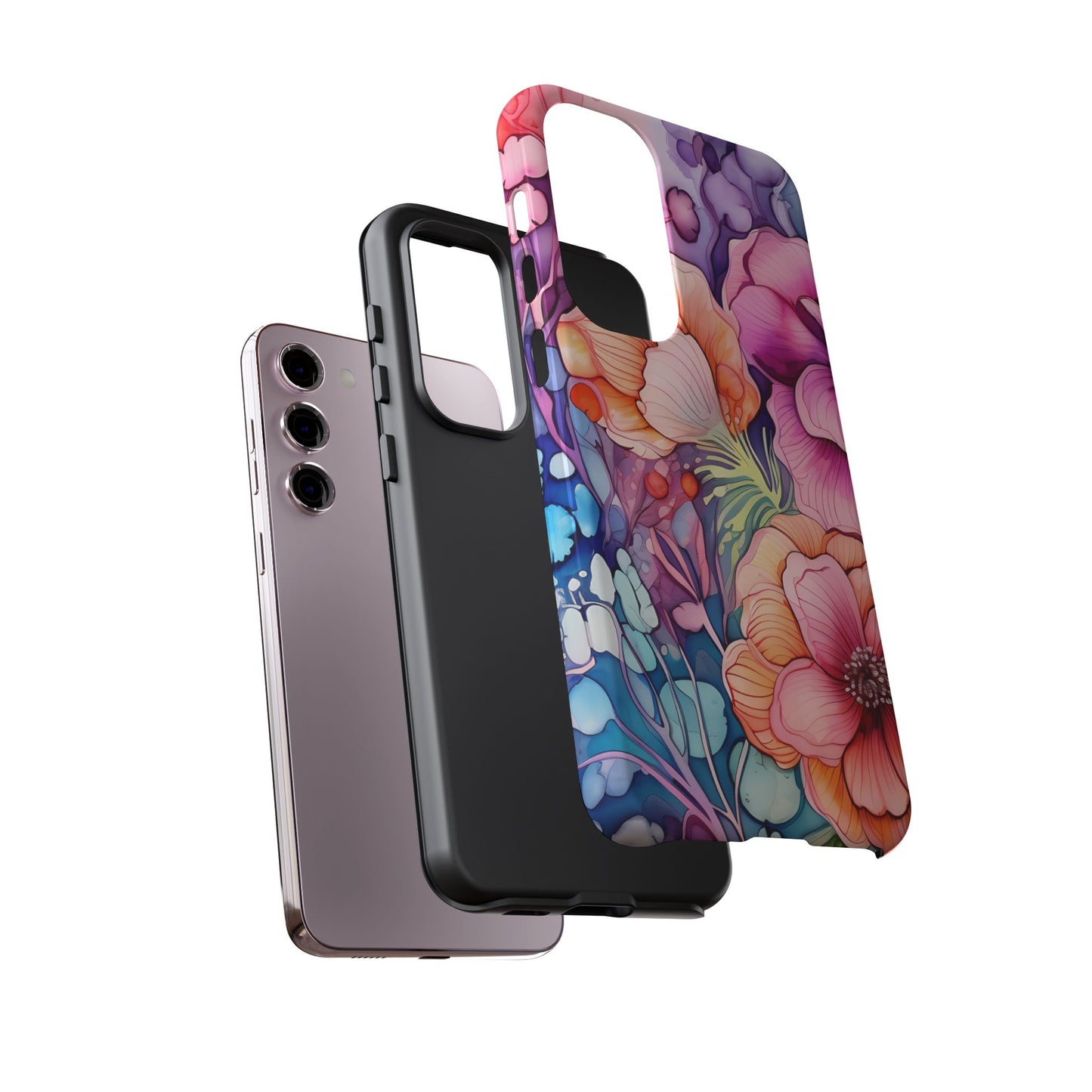 Bright Watercolor Floral Splash iPhone Series Case – Bold Artistic Design