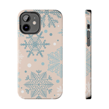 Winter Snowflakes iPhone Case – Shockproof, Smooth Matte Finish, Dual-Layer Protection