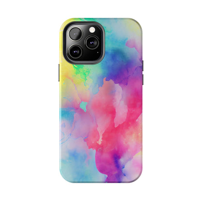 Pastel Watercolor Dream iPhone Case – Slim Profile, Glossy Finish