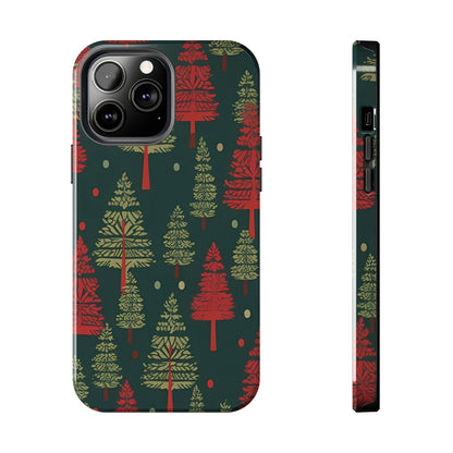 Retro Christmas Trees Pattern - iPhone Series Case