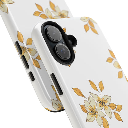 Delicate Yellow Blossom iPhone Case – Minimalist Floral Design with Matte Finish