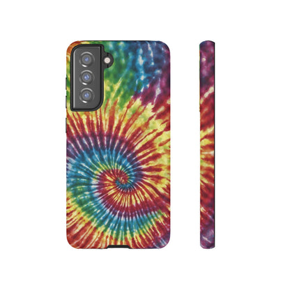 Colorful Retro Tie-Dye Samsung Galaxy Case – Spiral Rainbow Design