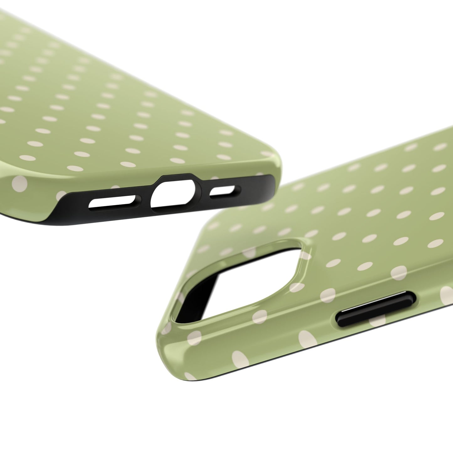 Sage Green Polka Dots – iPhone Case