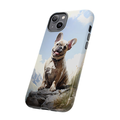 Frenchie iPhone Samsung Galaxy Phone Case! French Bull Dog Standing Proudly. Extremely Tough & Durable With Dual Layer Protection.