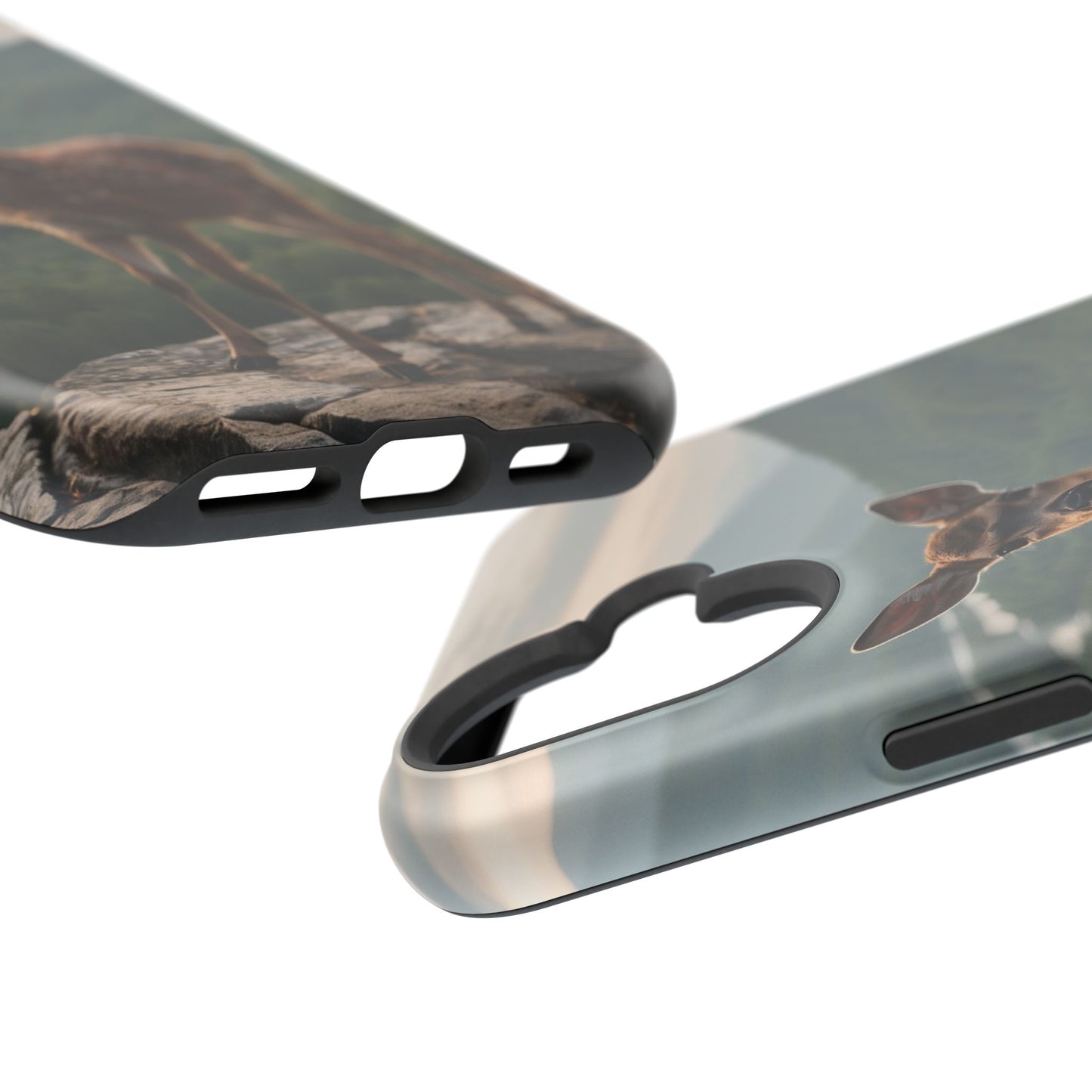 Majestic Fawn Overlooking Mountain Vista MagSafe iPhone Case