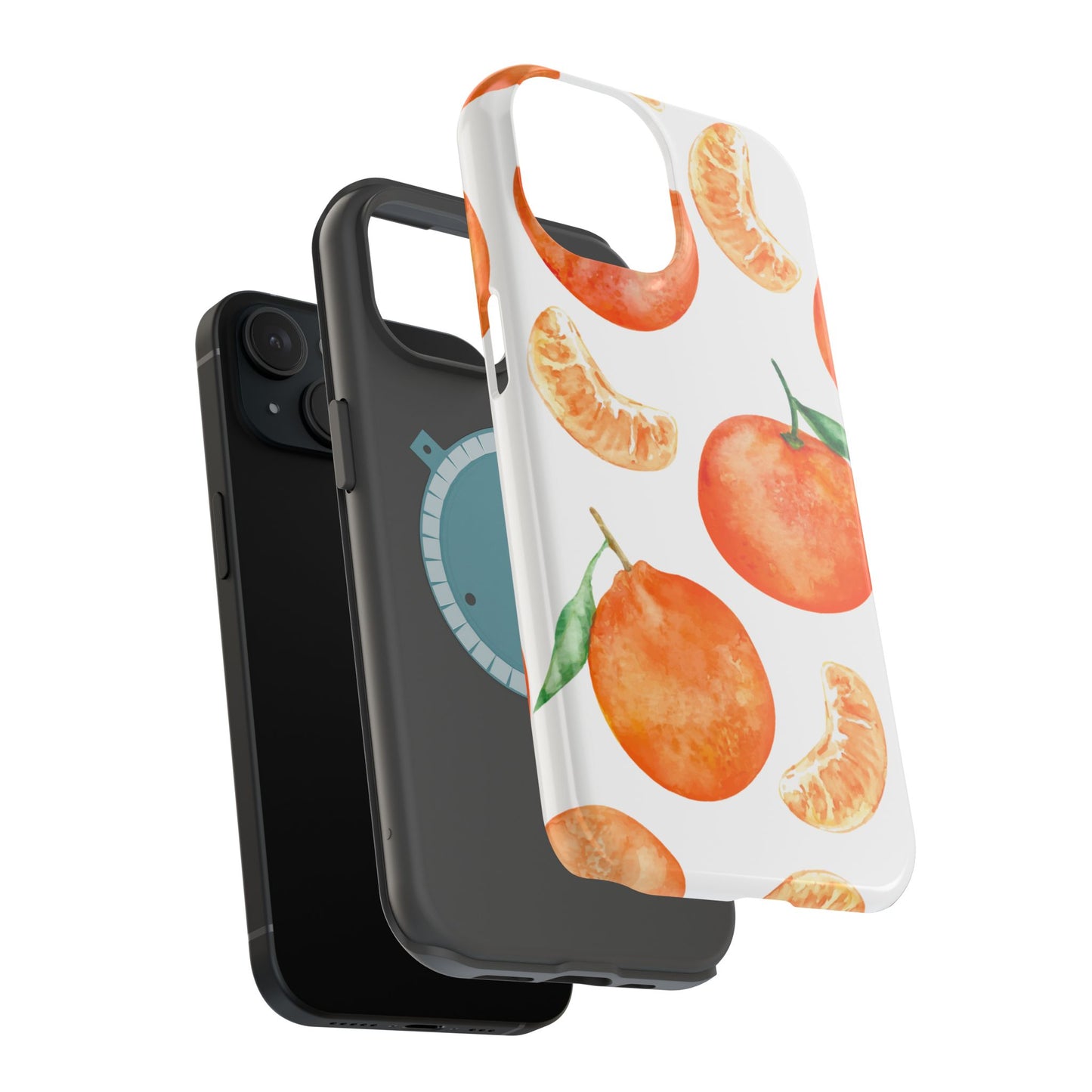 Tangerine Dreams Tough MagSafe iPhone Case – Watercolor Orange Design, Shockproof Dual Protection