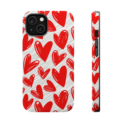 MagSafe Case: Whimsical Heart Doodle