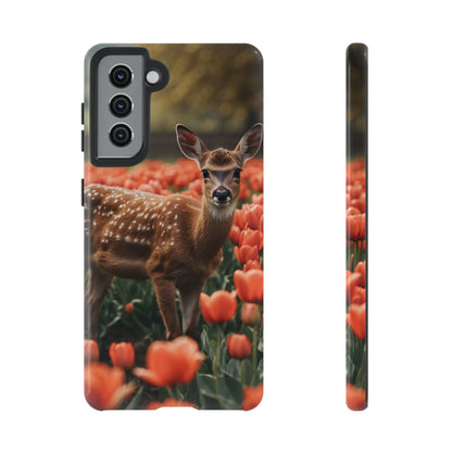 Fawn Among Tulips Samsung Galaxy Case