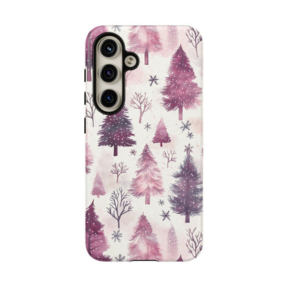 Winter Wonderland Purple Christmas Trees –Samsung Galaxy Series Case