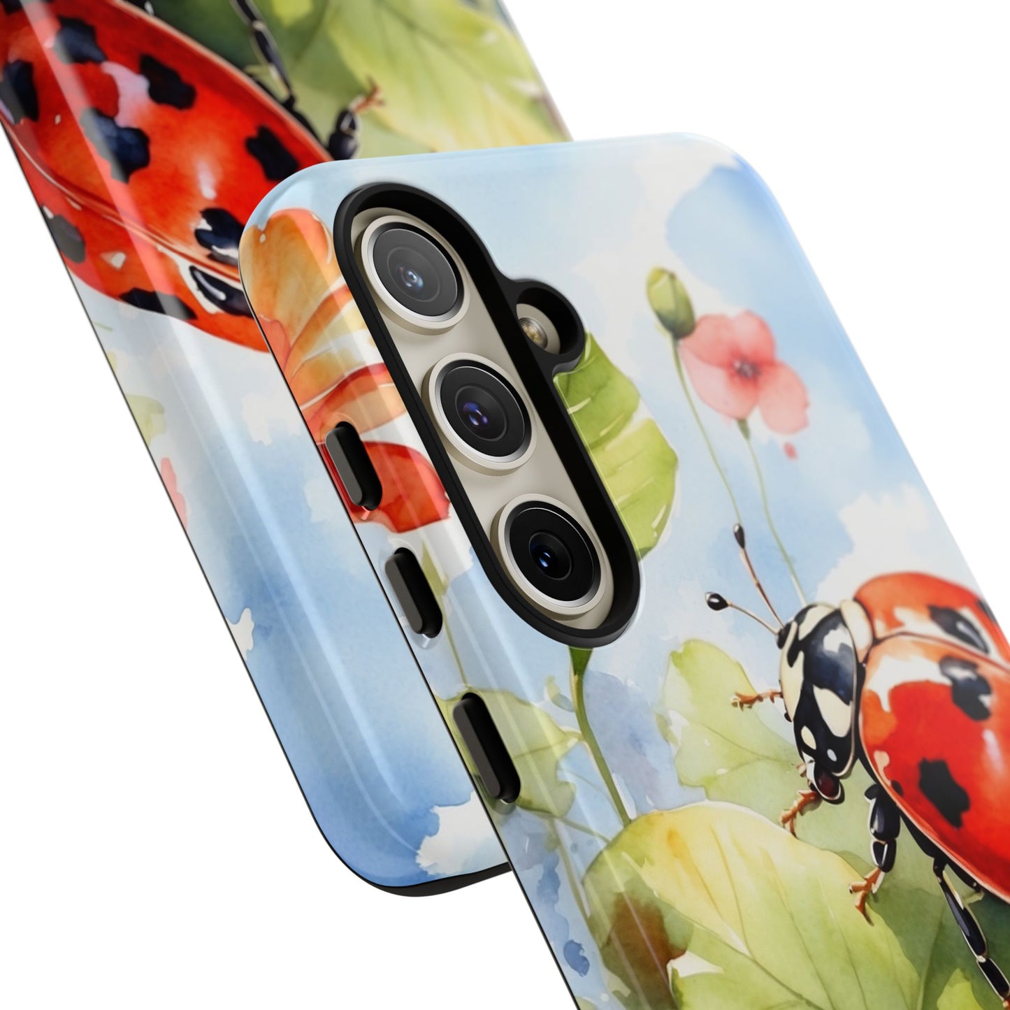 Watercolor Ladybug & Poppy Fields - Samsung Galaxy Case