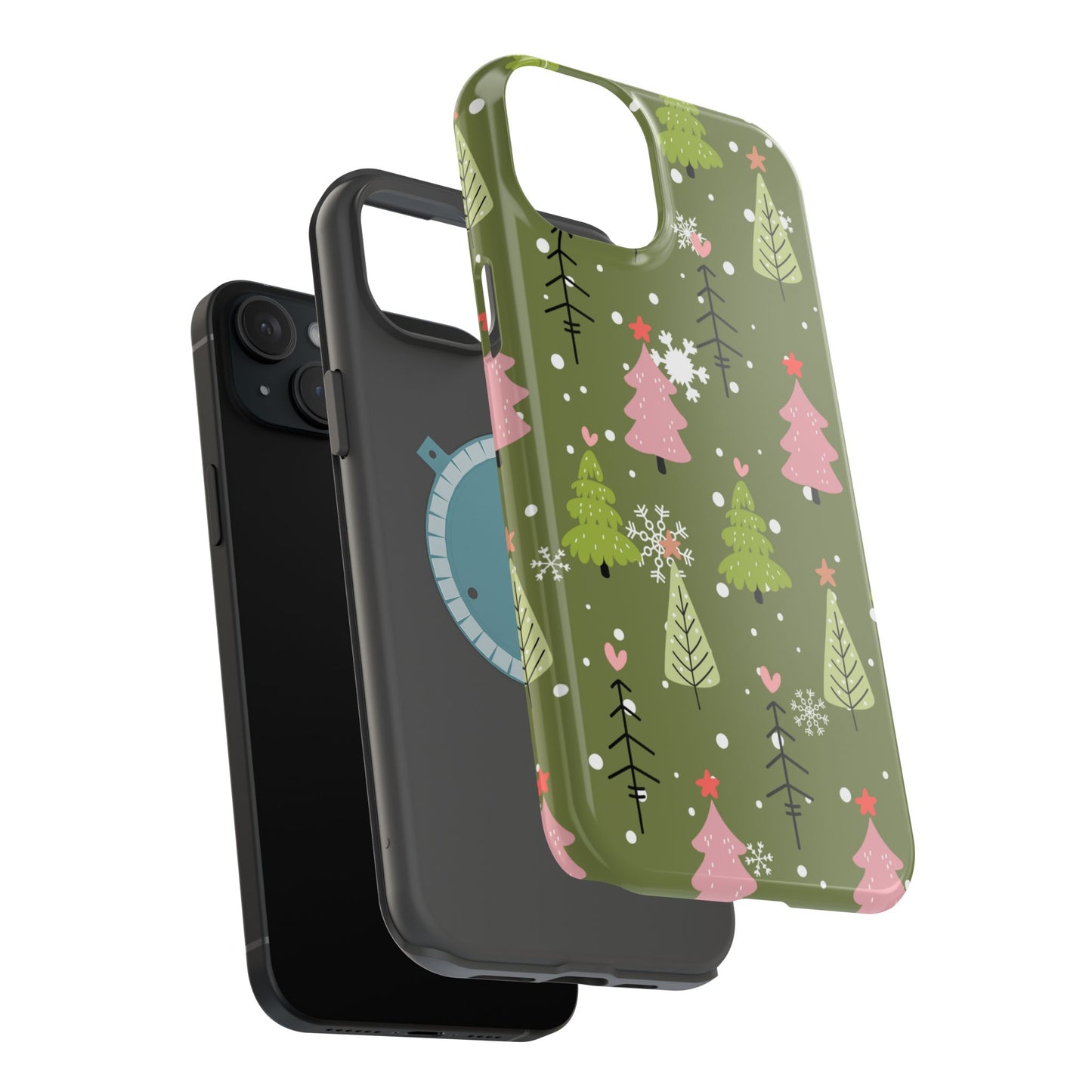 Whimsical Christmas Tree Pattern – MagSafe Phone Series Case