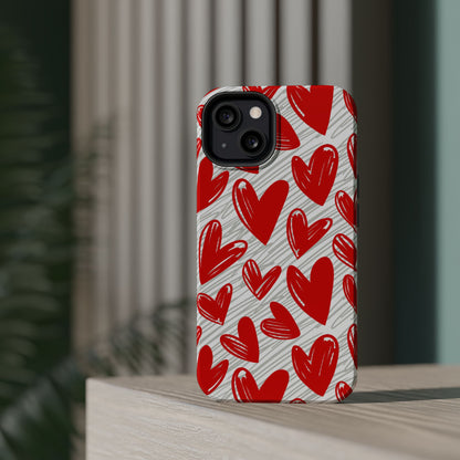 MagSafe Case: Whimsical Heart Doodle