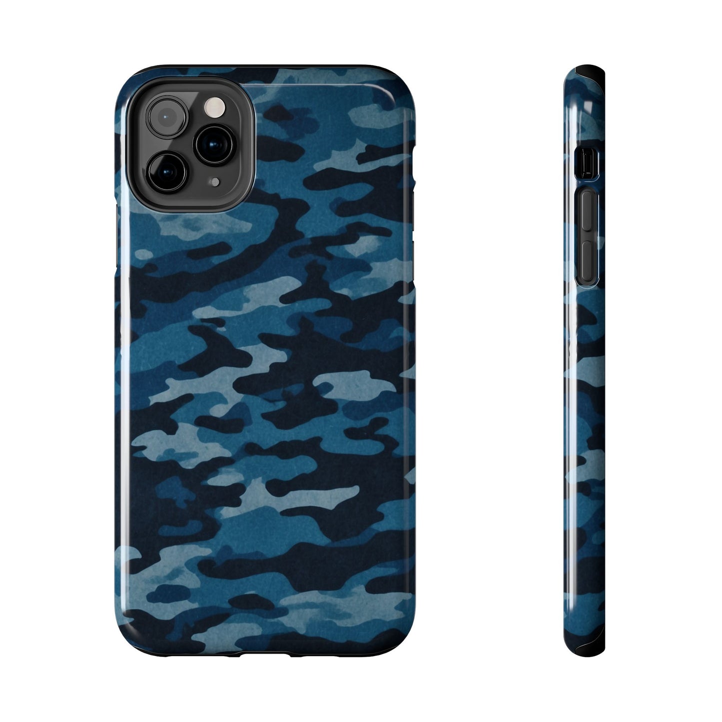 Dark Blue Camouflage – Stylish and Durable iPhone Case for Everyday Use