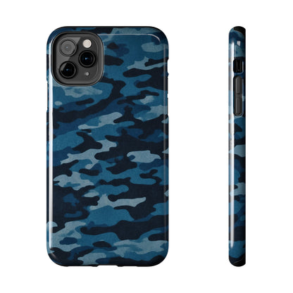 Dark Blue Camouflage – Stylish and Durable iPhone Case for Everyday Use