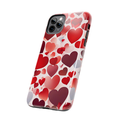 iPhone Case: Romantic Red Heart Gradient Case