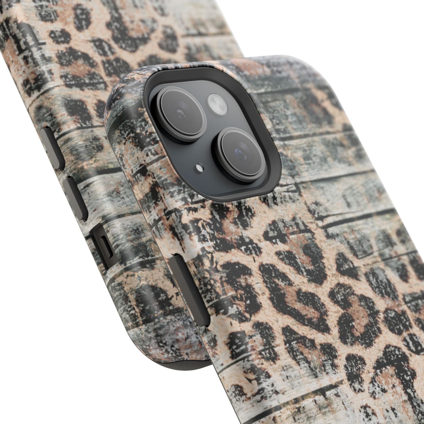 Rustic Leopard Wood Print - MagSafe iPhone Series Case