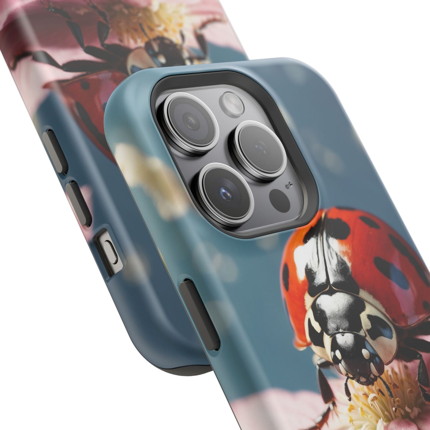 MagSafe iPhone Case: Floral Ladybug Delight