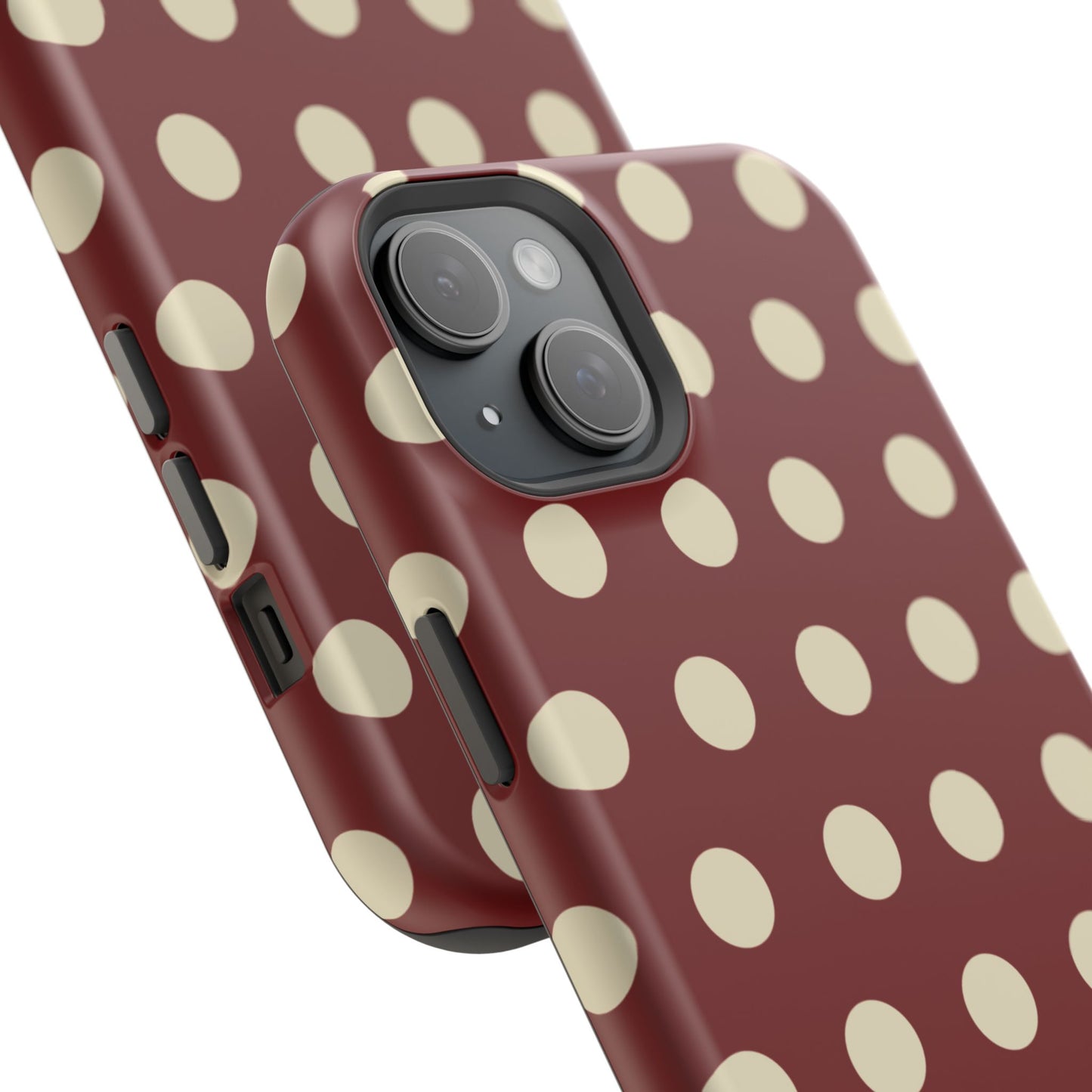 Classic Red & Cream Polka Dots - MagSafe iPhone Case