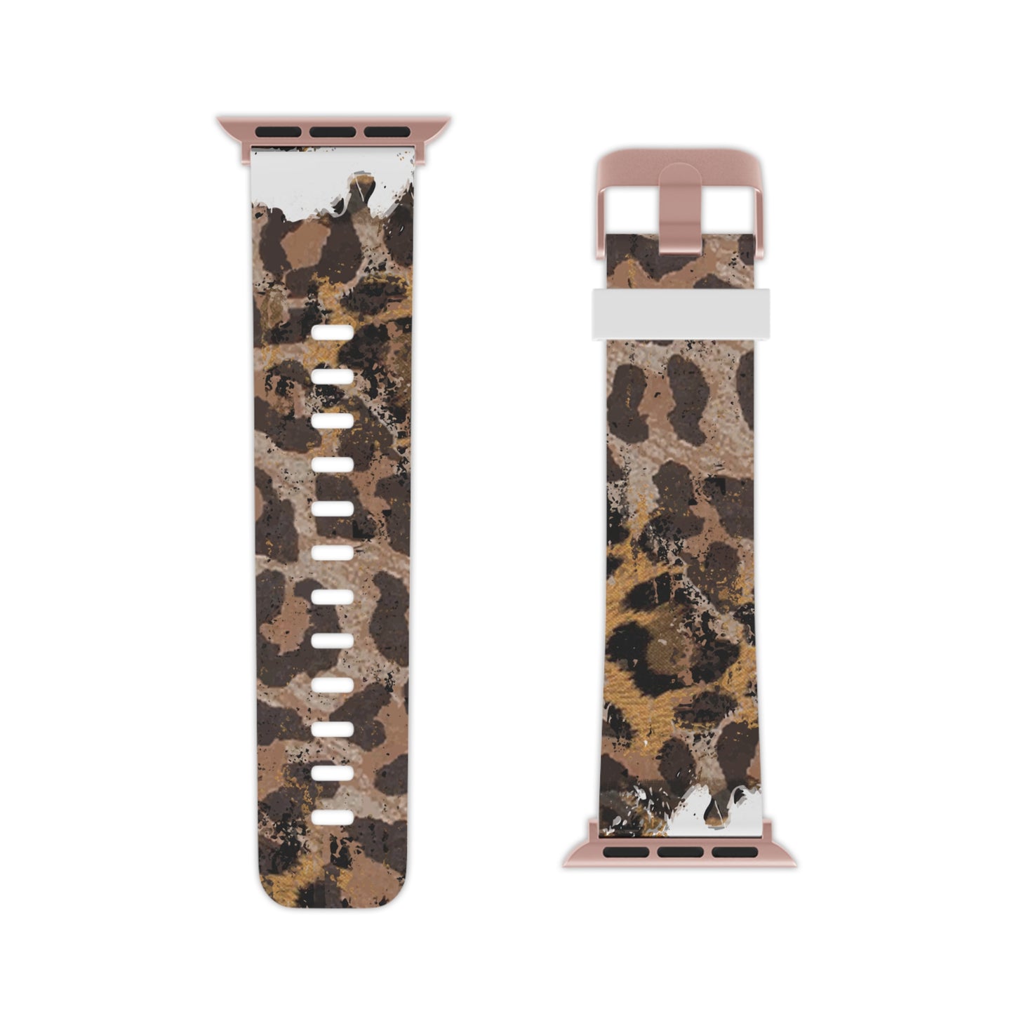 Vintage Distressed Leopard Print Apple Watch Band