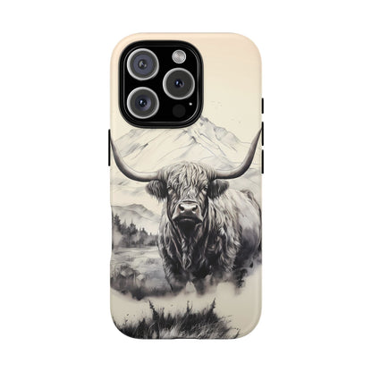 Highland Cow Western iPhone Case