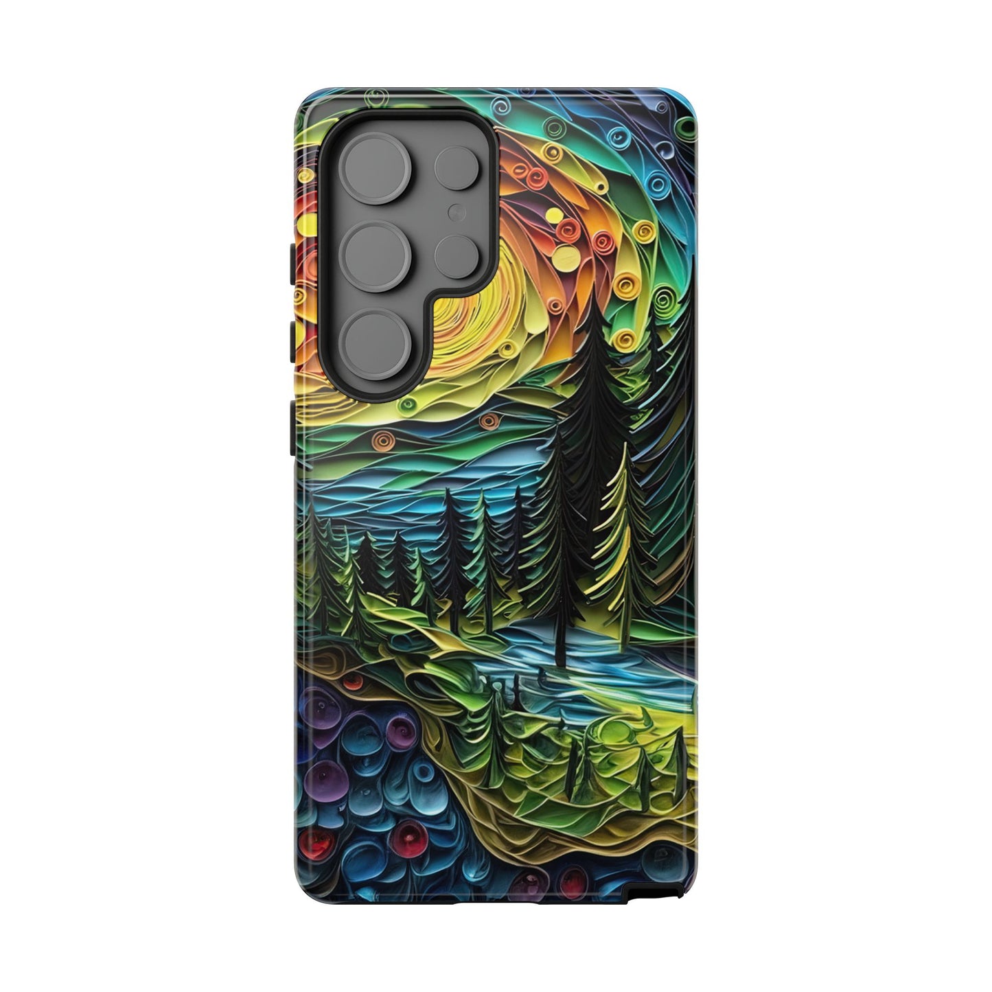 Radiant Forest Sunset Samsung Galaxy Case – Artistic Landscape Design