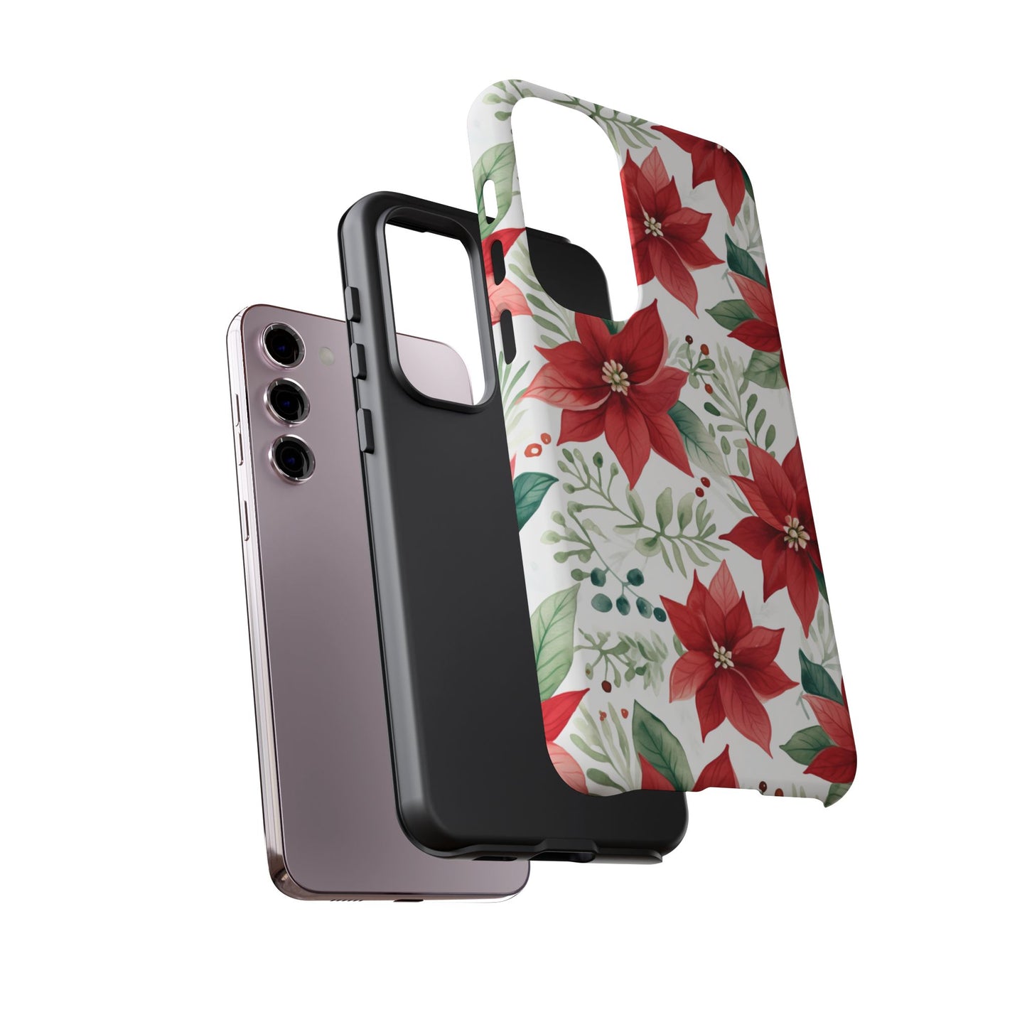 Festive Poinsettia Holiday Pattern – Samsung Galaxy Series Case