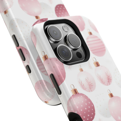 MagSafe iPhone Case: Merry in Pink – Christmas Balls