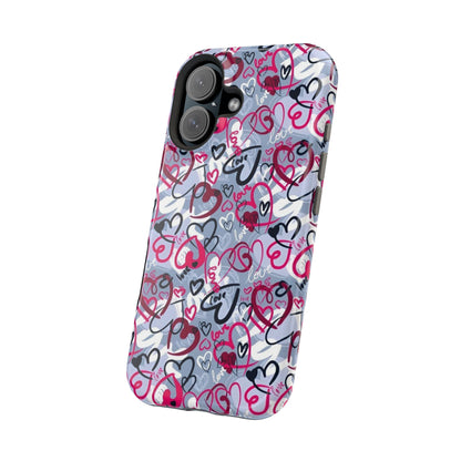 Graffiti Love Hearts MagSafe Case