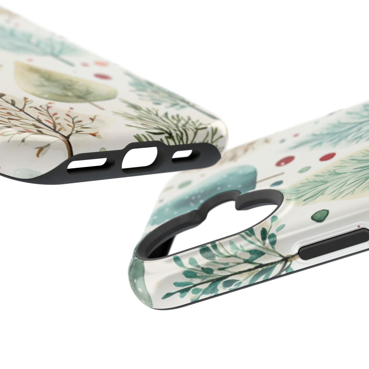 Watercolor Winter Trees MagSafe iPhone Case – Nature-Inspired, Holiday Theme Protective Cover