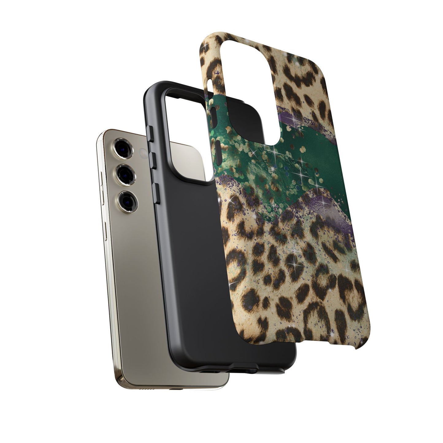 Emerald Glitter Leopard Print - iPhone Series Case