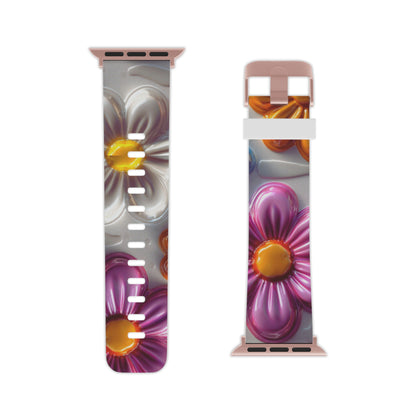 Glossy 3D Floral  Apple Watch Band