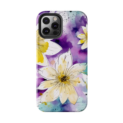 Abstract Floral Watercolor Splash - iPhone Series Case