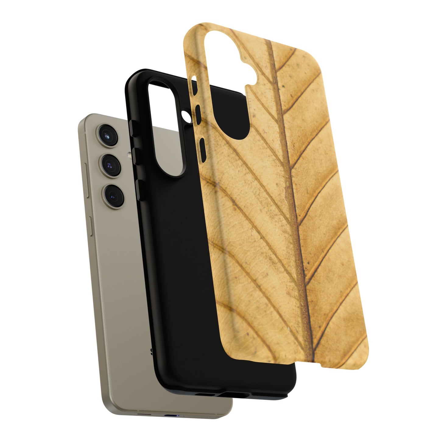 Golden Leaf Texture Samsung Galaxy Case – Minimal Nature