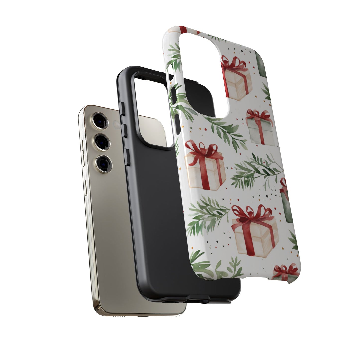 Watercolor Holiday Gifts & Greenery - Samsung Galaxy Series Case