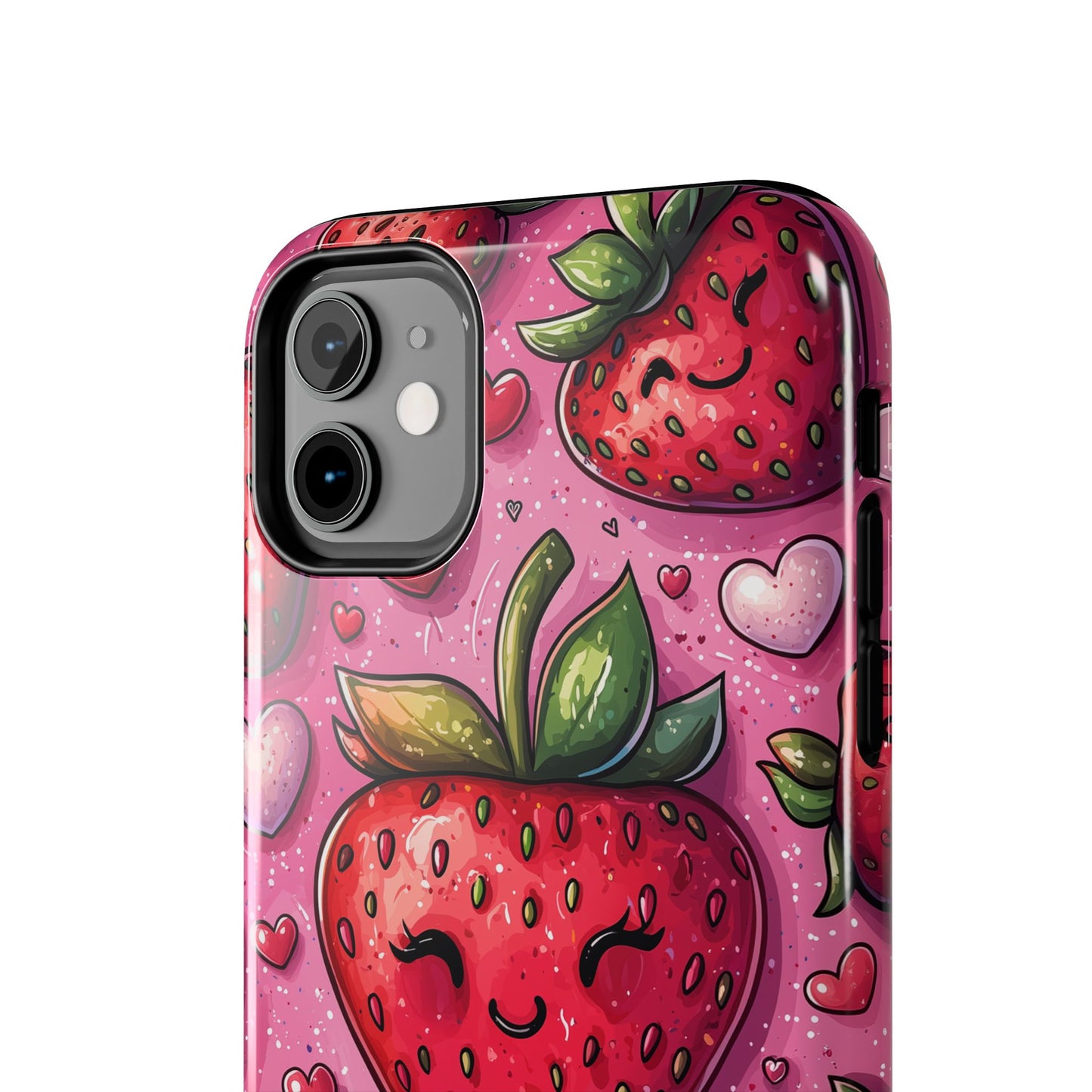 Cute Strawberry Kawaii iPhone Case – Fun Pink Design - BOGO Cases