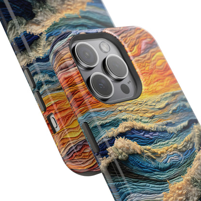 Ocean Sunset Tapestry Waves – MagSafe iPhone Series Case