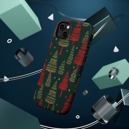 Retro Christmas Trees Pattern -  MagSafe iPhone Series Case